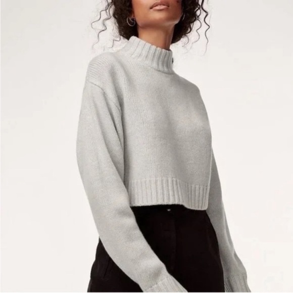Aritzia Sweaters - Aritzia Wilfred Free Cropped Harper (Heinen) 100% Merino Wool Sweater
